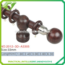 D0186 designer wood curtain rods,adjustable curtain rod